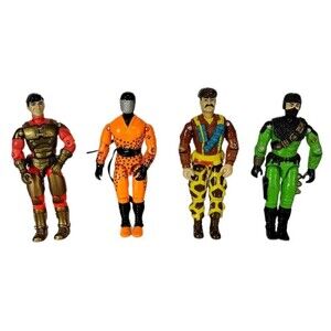 Gi Joe USMC Battle corps Barricade Slice Arah Cobra Firefly Four Action Figures